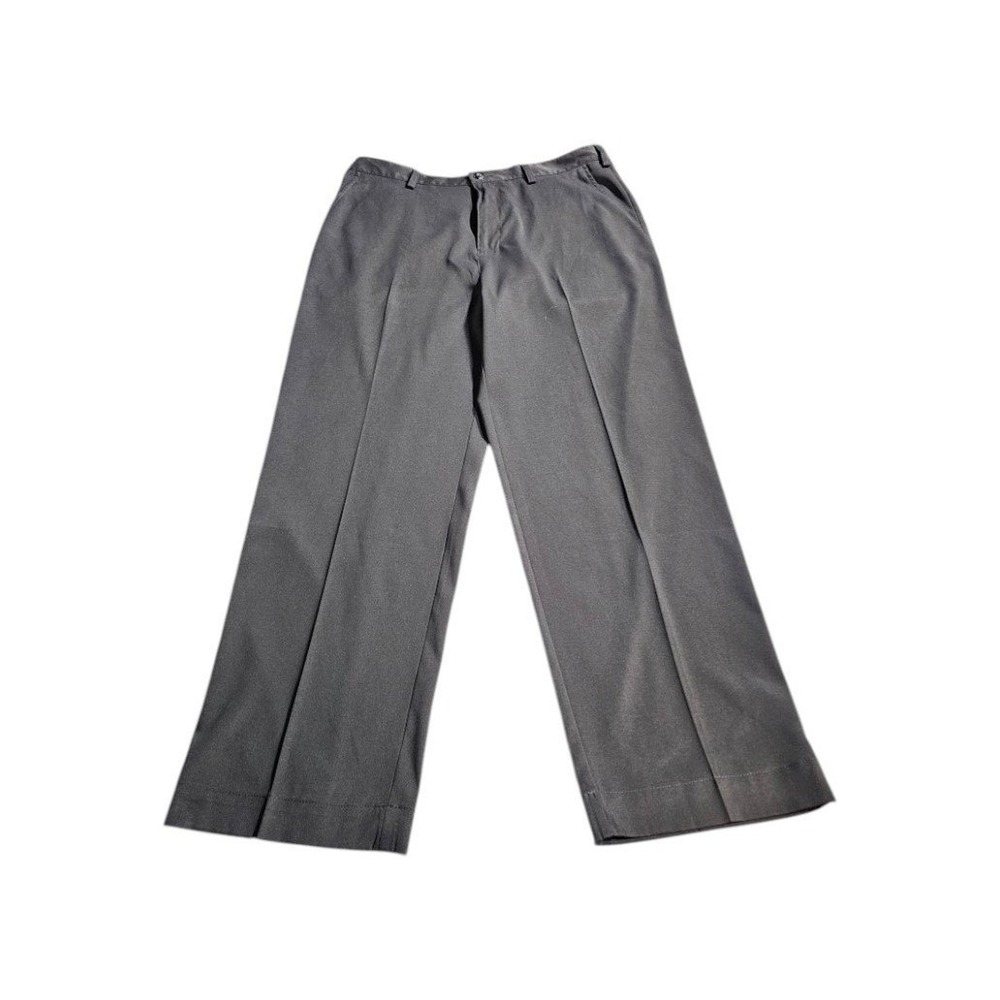 BCG Dress Pants Men 36x30 Black Good Performance Stretch Flat Front Trousers